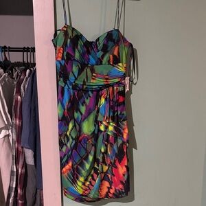 Bisou Bisou Colorful Strapless Dress